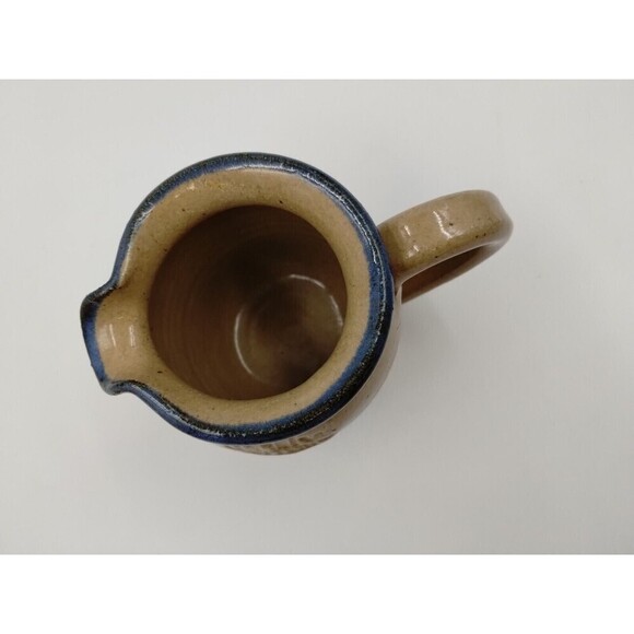 MAHON POTTERY Mini 4" Pitcher Handle Floral Design salt glaze Vintage - Picture 8 of 11